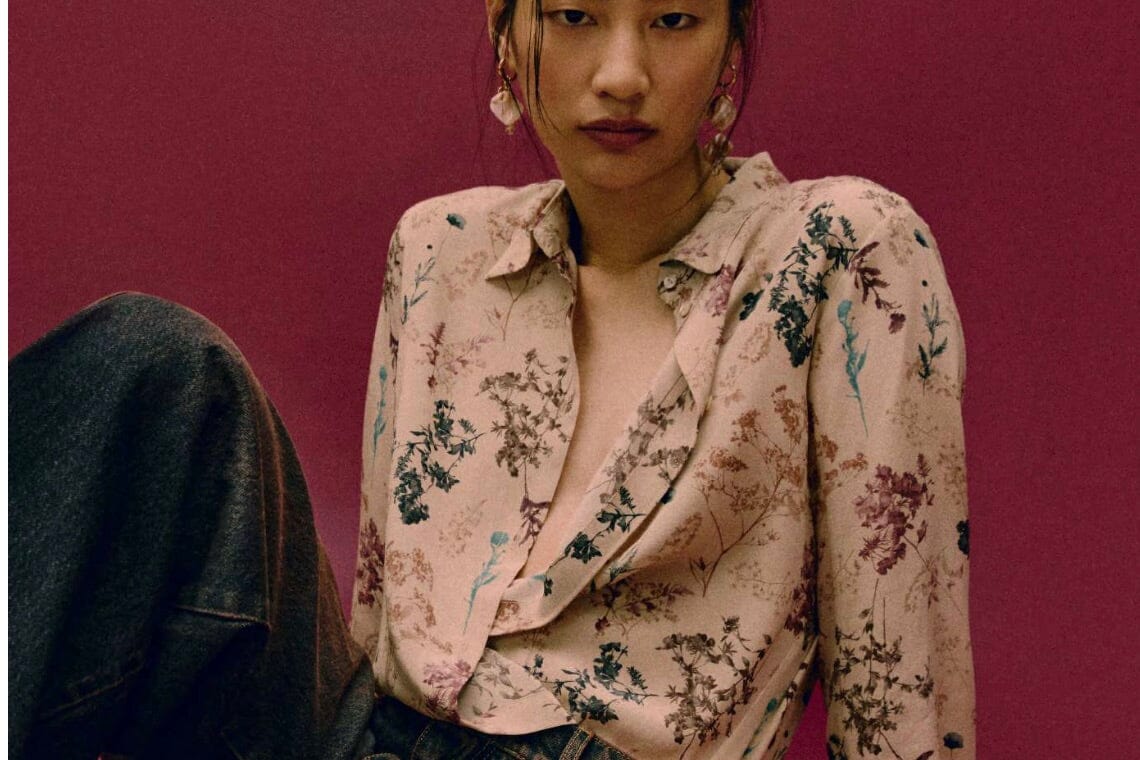 MOMONI Seidenbluse "Meudon" beibe multicolor