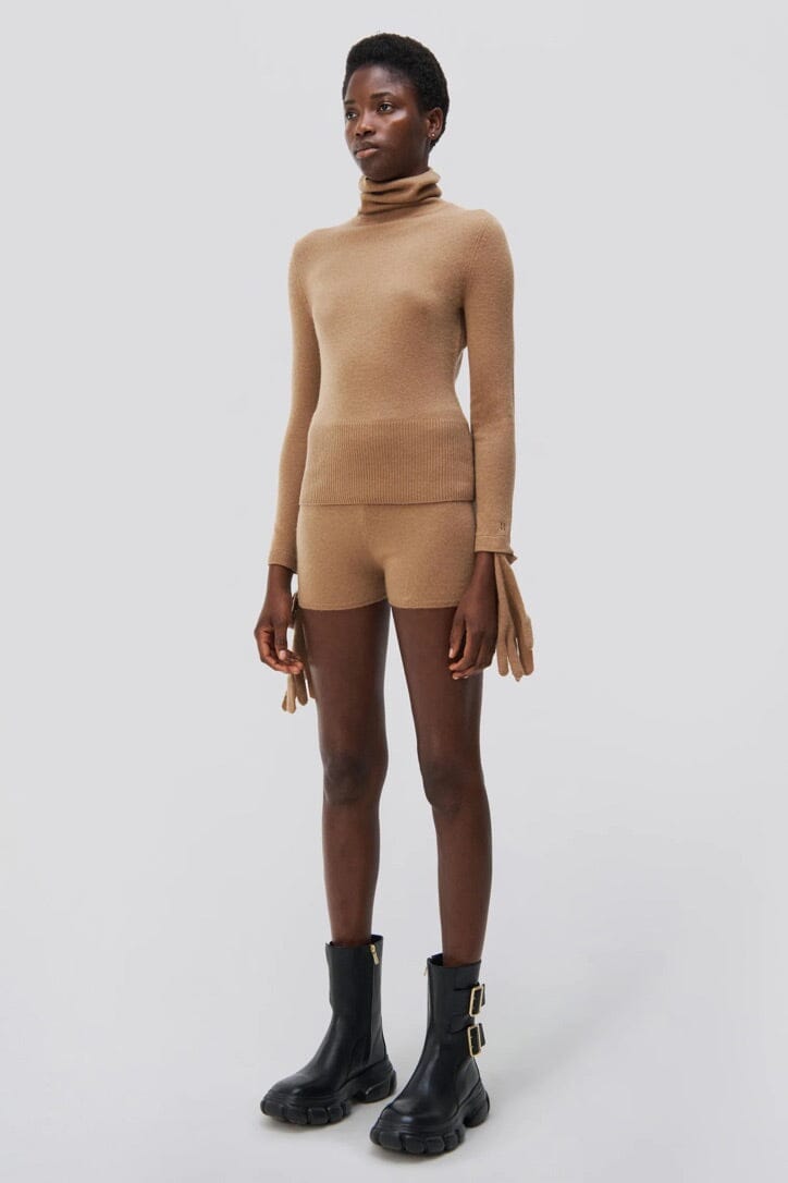 JONATHAN SIMKHAI Rollkragenpullover "DITA" camel