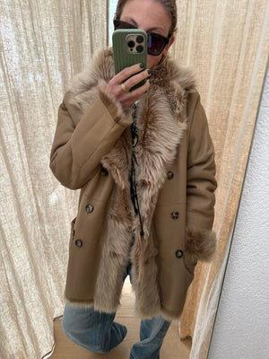 UTZON Shearlingjacke  "JEHANNE" camel