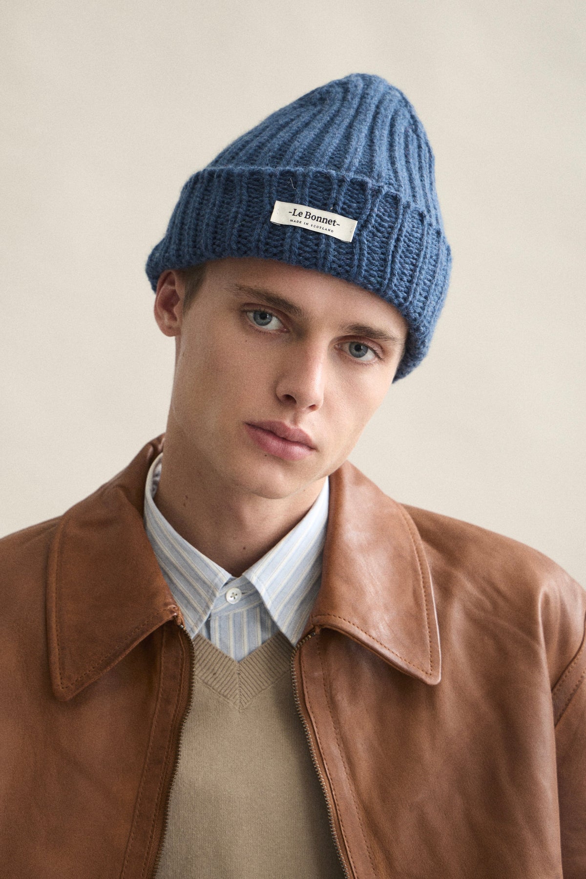 Wool Beanie "Onyx" by LE BONNET