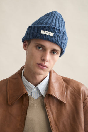 Wool Beanie "Onyx" by LE BONNET