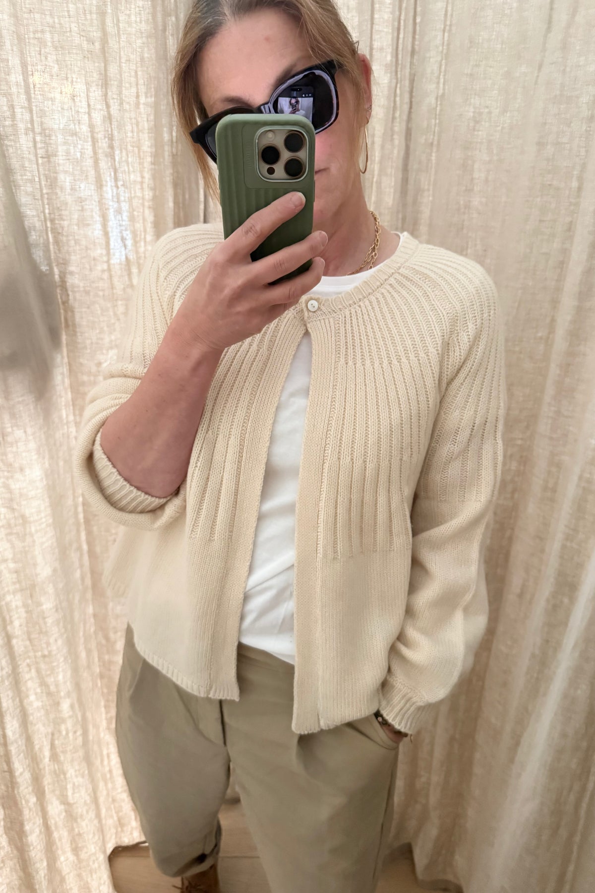 Choice by Réjane Rosenberger Strickjacke "A-LINE" ivory