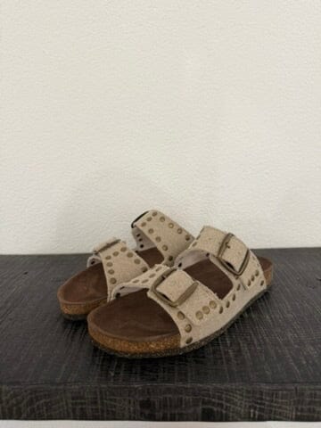 BOSABO Birkenstock "ISABEL" Leinen mit Messing Stoods