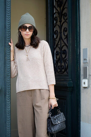 Choice by Réjane Rosenberger Cashmere Blend Pullover "FITTED" sand