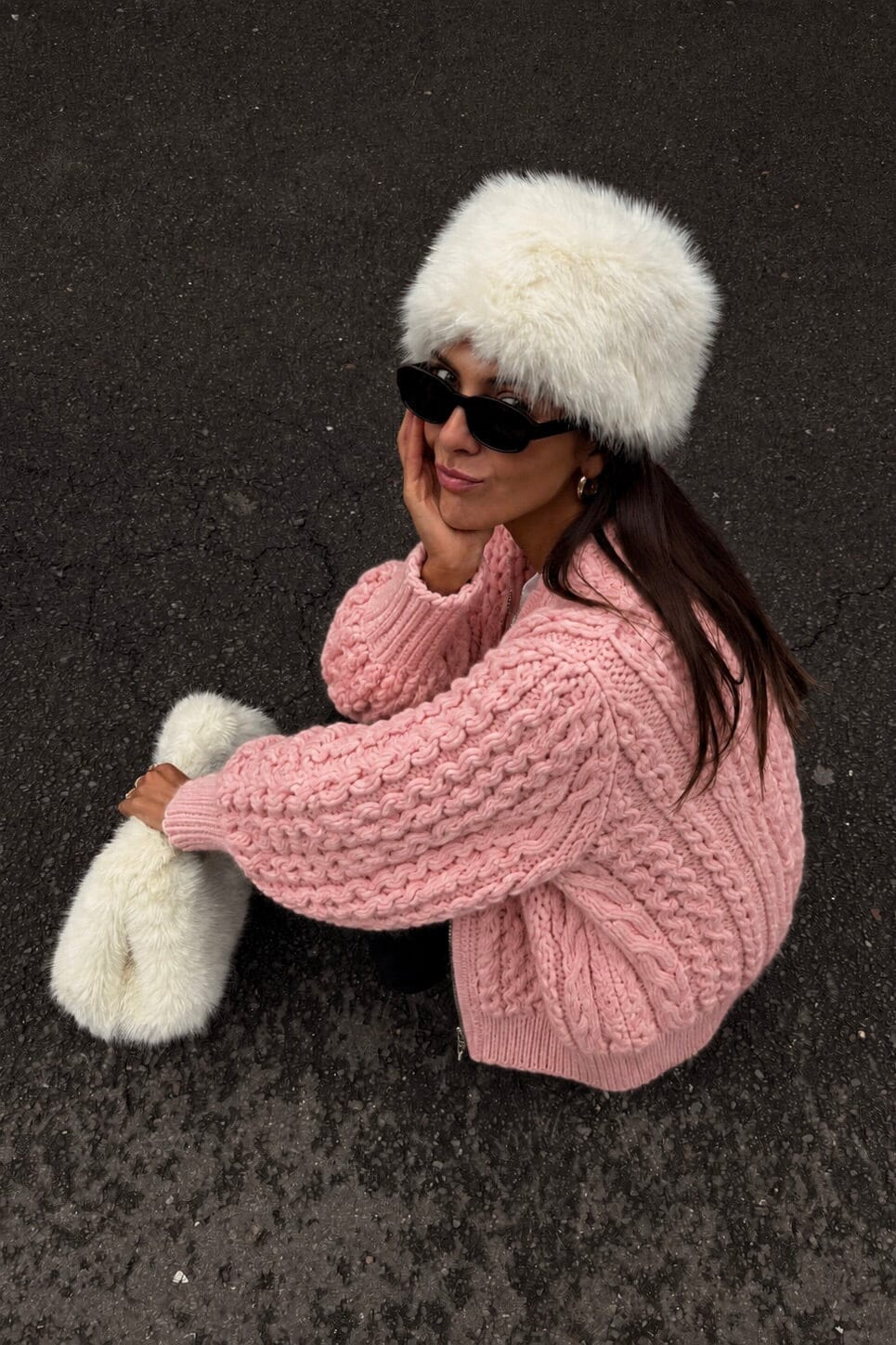 I LOVE MR MITTENS Chunky Wool "NAOMI" Sweater off-white