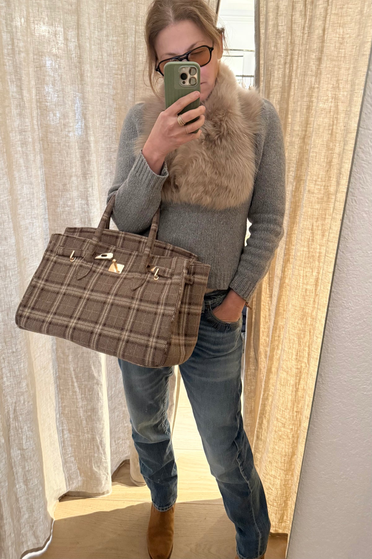 Choice by Réjane Rosenberger Cashmere Poncho light camel