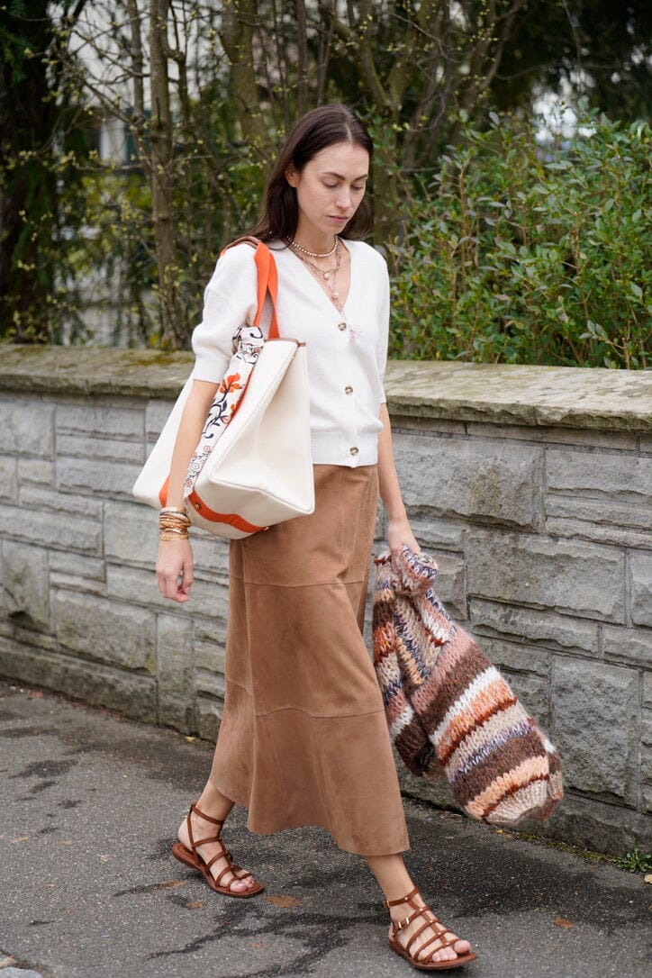 VIA MASINI Wildlederjupe "GIOTTO" cuoio