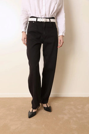 LAURENCE BRAS Cotton Jeans "CASSIE" tief schwarz