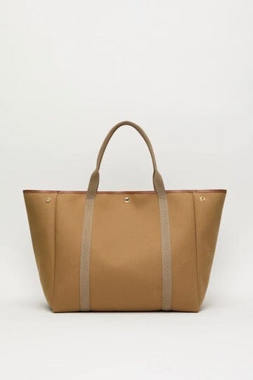 Cotton bag "Palais Royal" large camel stripe