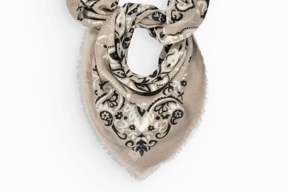 MAISON LECOMTE FLAMANT Wool/Seide "Scarf" rock