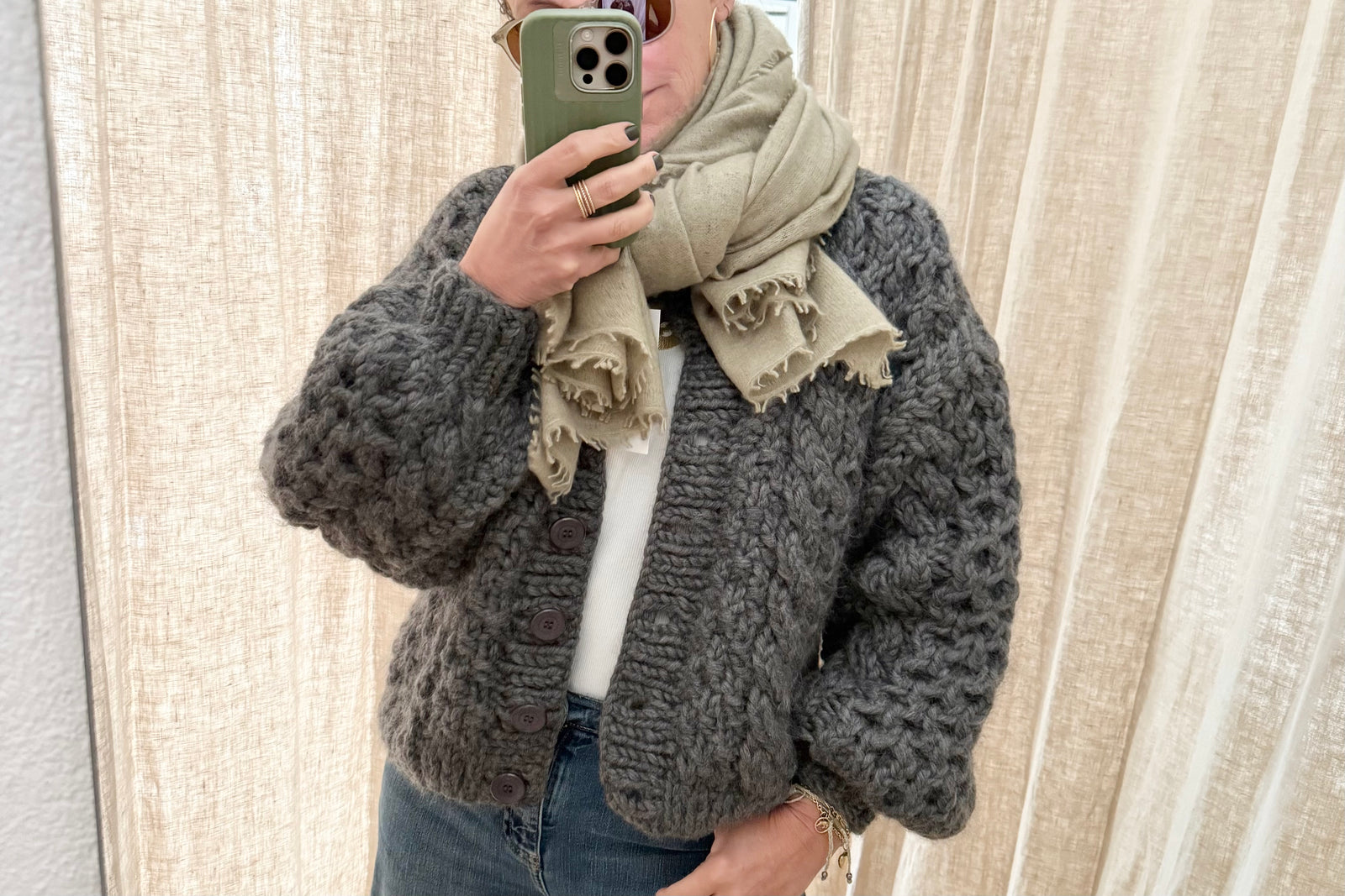 I LOVE MR MITTENS Chunky Wool "HONEY" Bomber antra