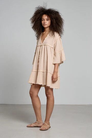 CHRISTIAN ZEN Baumwolltunika "ZINA" Mini powder oder rusty