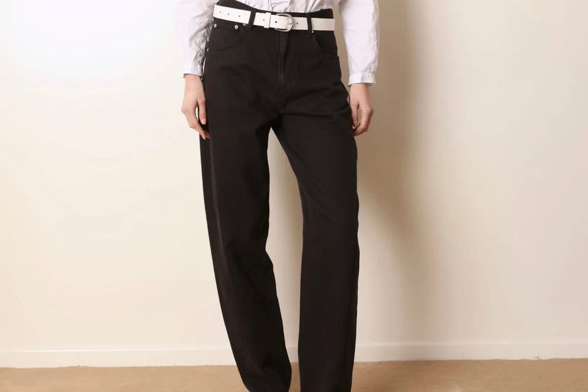 LAURENCE BRAS Cotton Jeans "CASSIE" tief schwarz