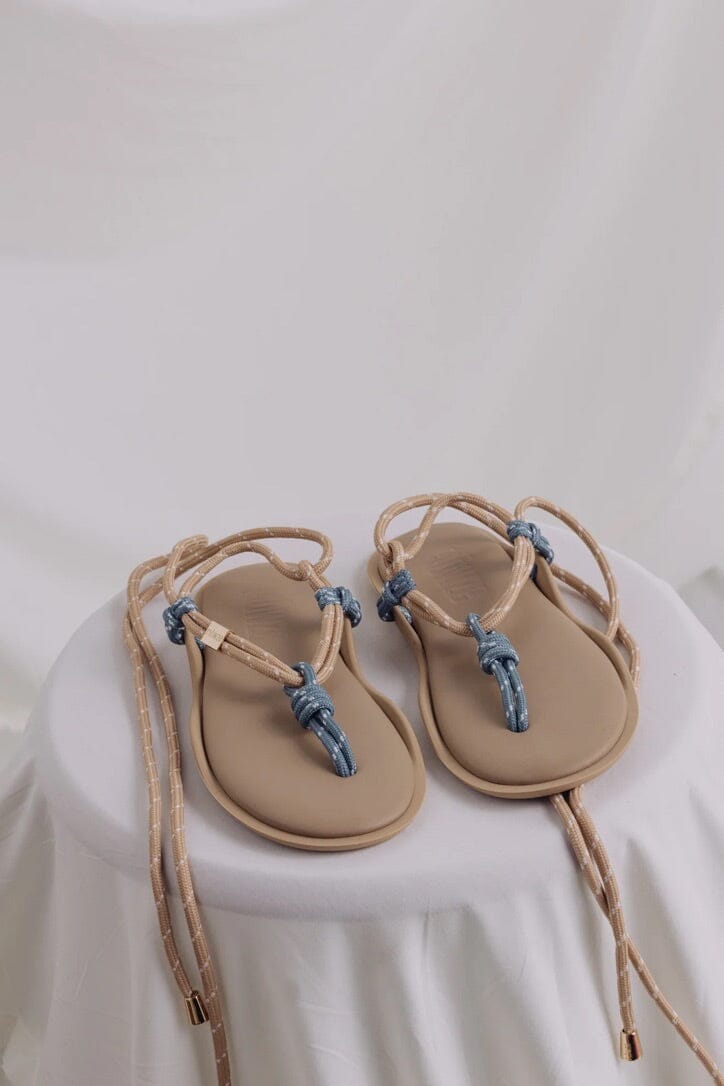 FLOWZE Ledersandalen "FLO-TWIN" argilla/teal