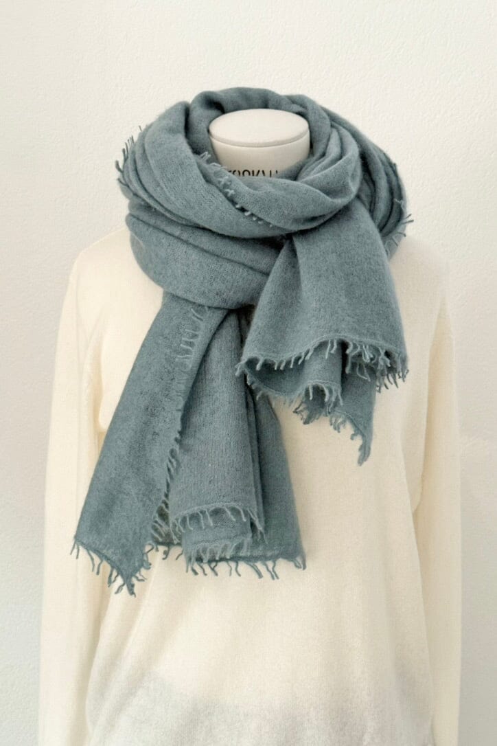 Choice by Réjane Rosenberger cashmere scarf gray méliert (MS-70027)