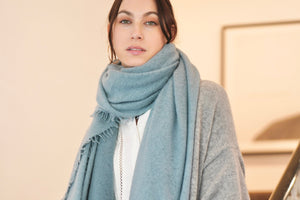 Choice by Réjane Rosenberger cashmere scarf gray méliert (MS-70027)