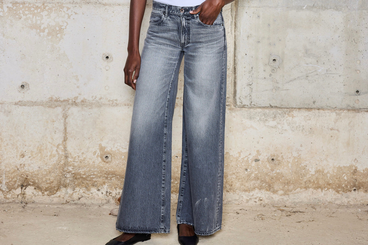 BORO Denim Wide Jeans "KURE" grey wash