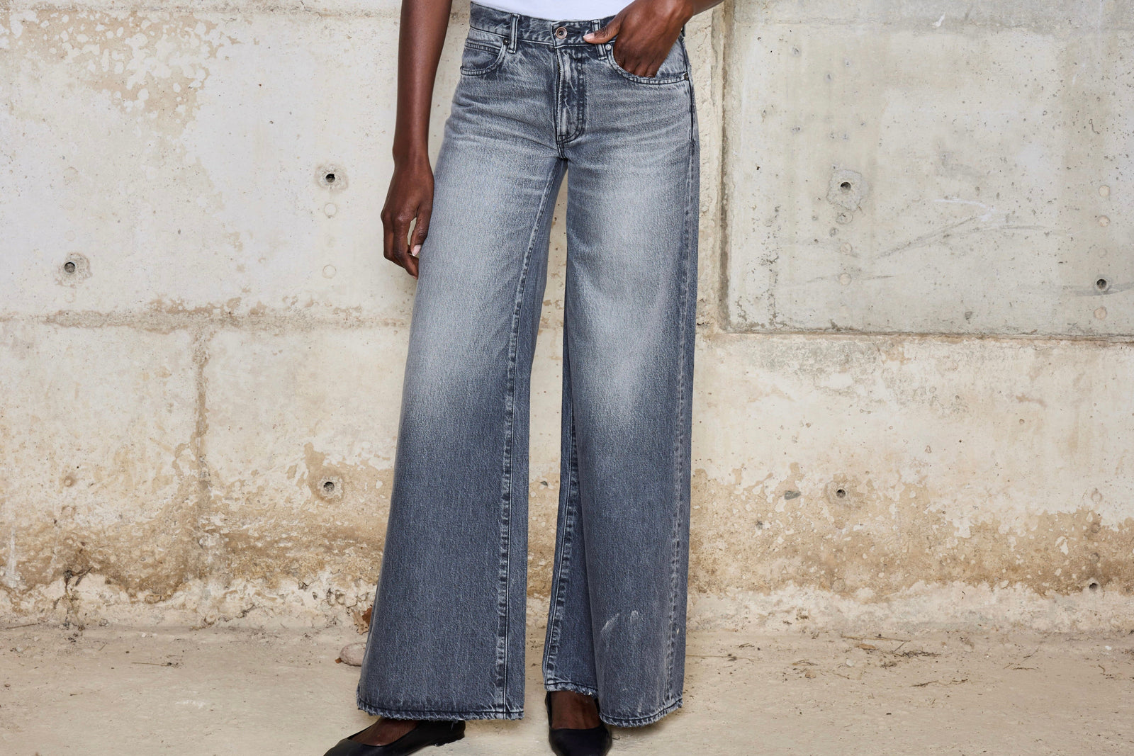 BORO Denim Wide Jeans "KURE" grey wash