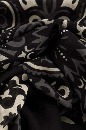 MAISON LECOMTE FLAMANT Baumwollschal "Bandana" black