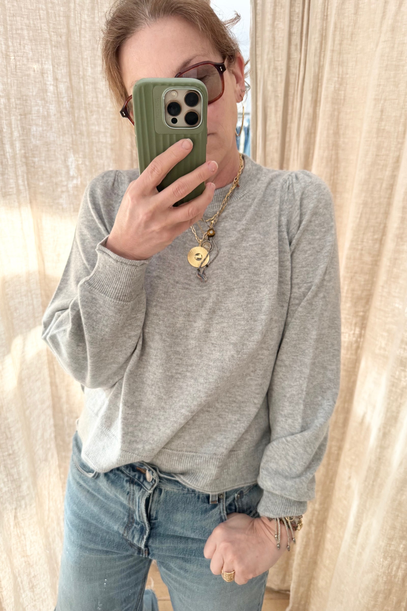 Choice by Réjane Rosenberger Wool/Cashmere Pullover "iris" grey