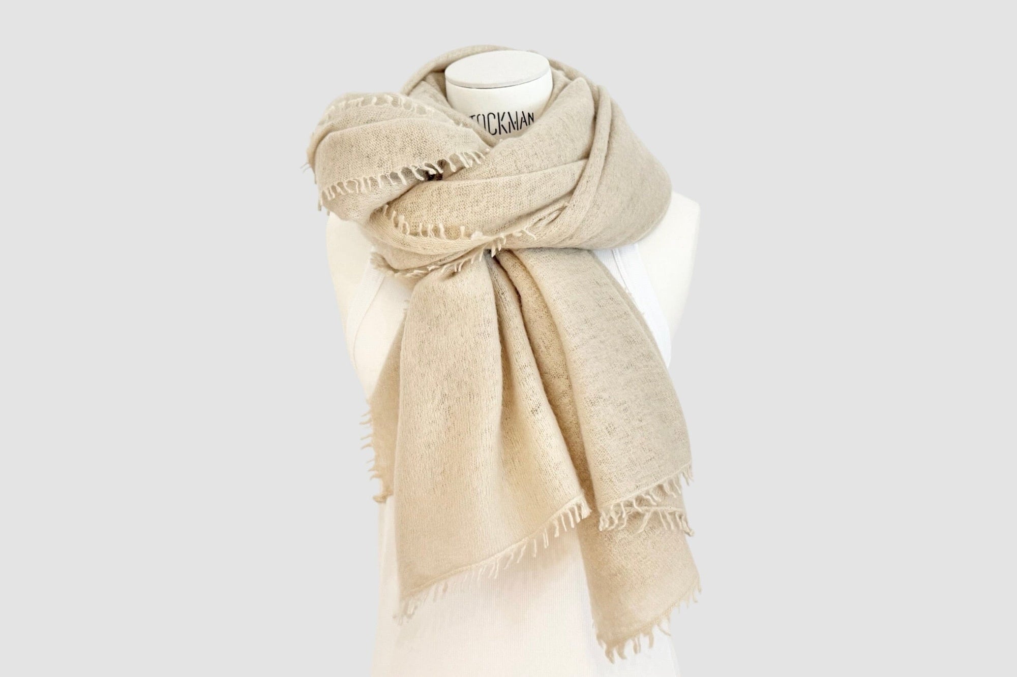 Choice by Réjane Rosenberger cashmere scarf gray méliert (MS-70027)
