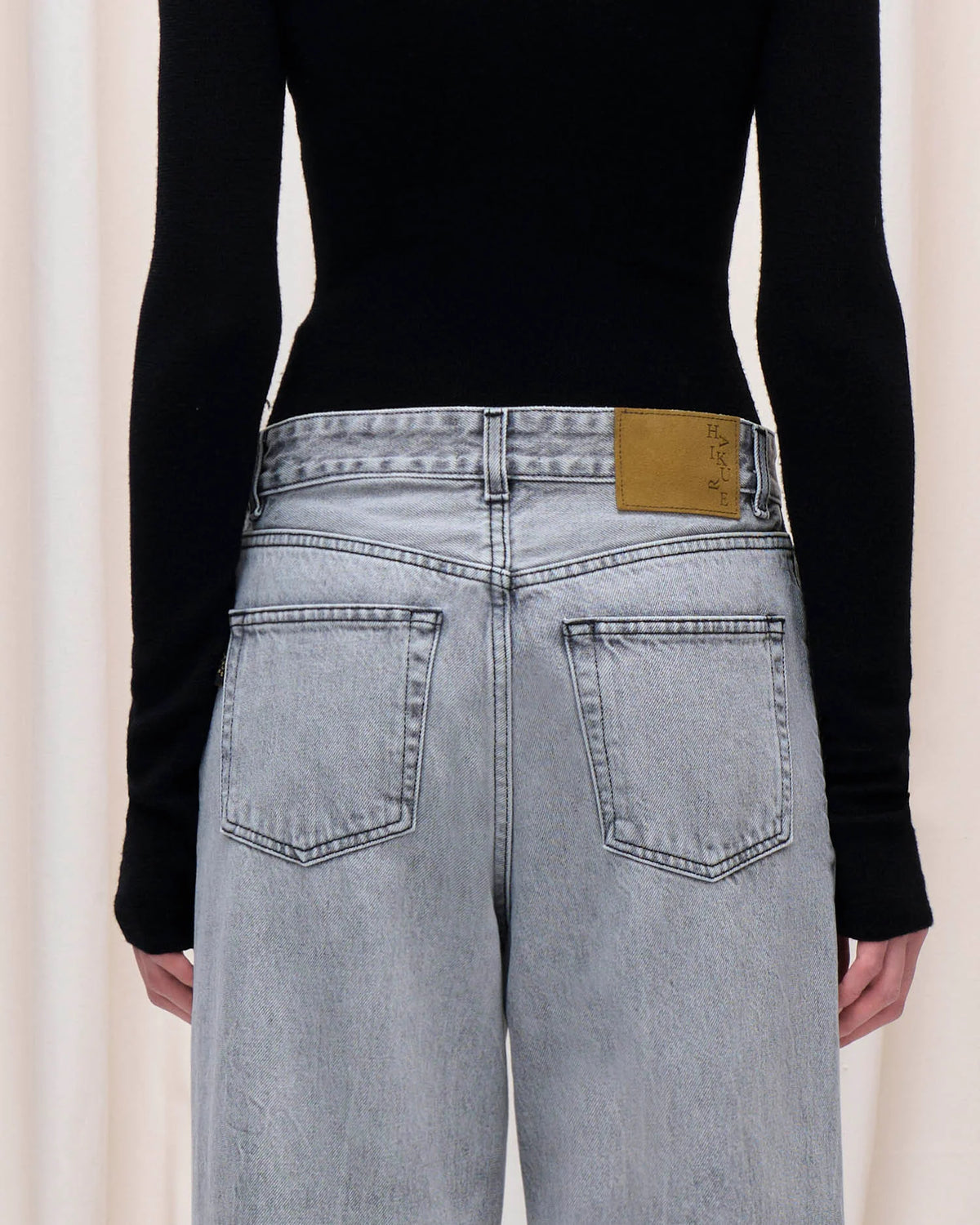 HAIKURE Wide Jeans "BETTY" fog grey