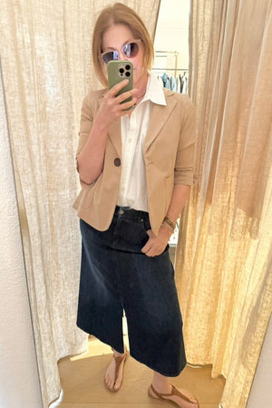 VIA MASINI Cotton Blazer "GIA" beige