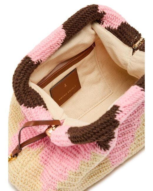 AMONG EQUALS Clutch sand/rose/white
