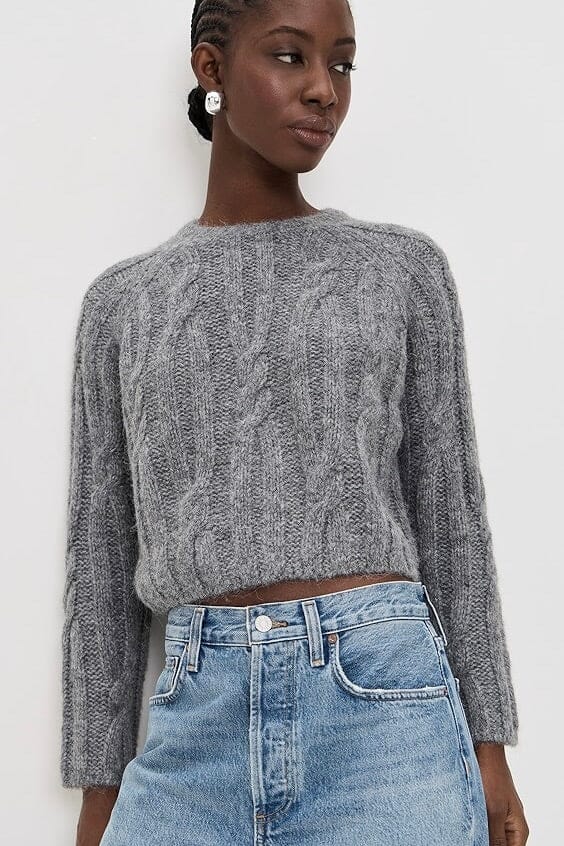 VELVET Strickpullover "MARINA07" heather grey