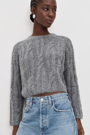 VELVET Strickpullover "MARINA07" heather grey