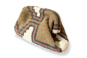 AMONG EQUALS Clutch sand/rose/white