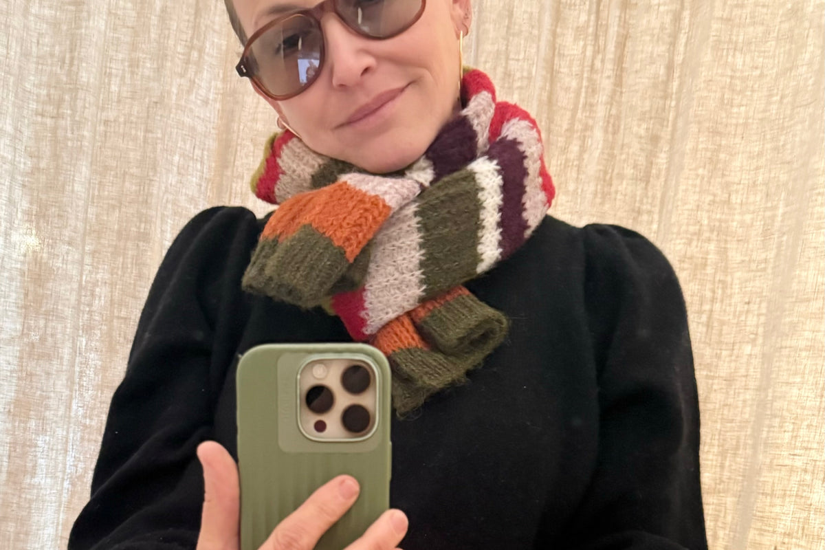 VELVET Strickschal multicolor