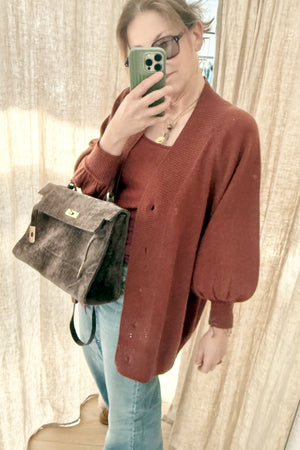 Choice by Réjane Rosenberger cashmere scarf antra (MS-222)