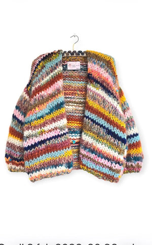 E WITH LOVE Handknit Jacke "MIX" strripe natural