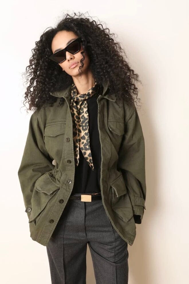 LAURENCE BRAS dicke Baumwolljacke "CARGO" khaki