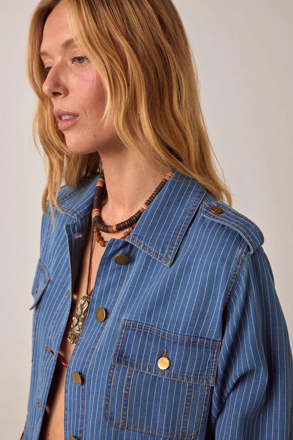 MAISON HOTEL Baumwolljacke "NOA" pacific stripe