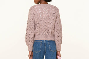 MAIAMI short sleeve cardigan "ALPACA" beige