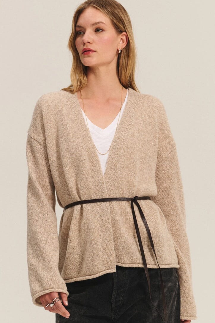 VELVET Strickcardigan "ALINA07" oatmeal