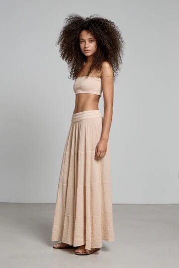 CHRISTIAN ZEN Baumwolljupe "GABI" maxi powder