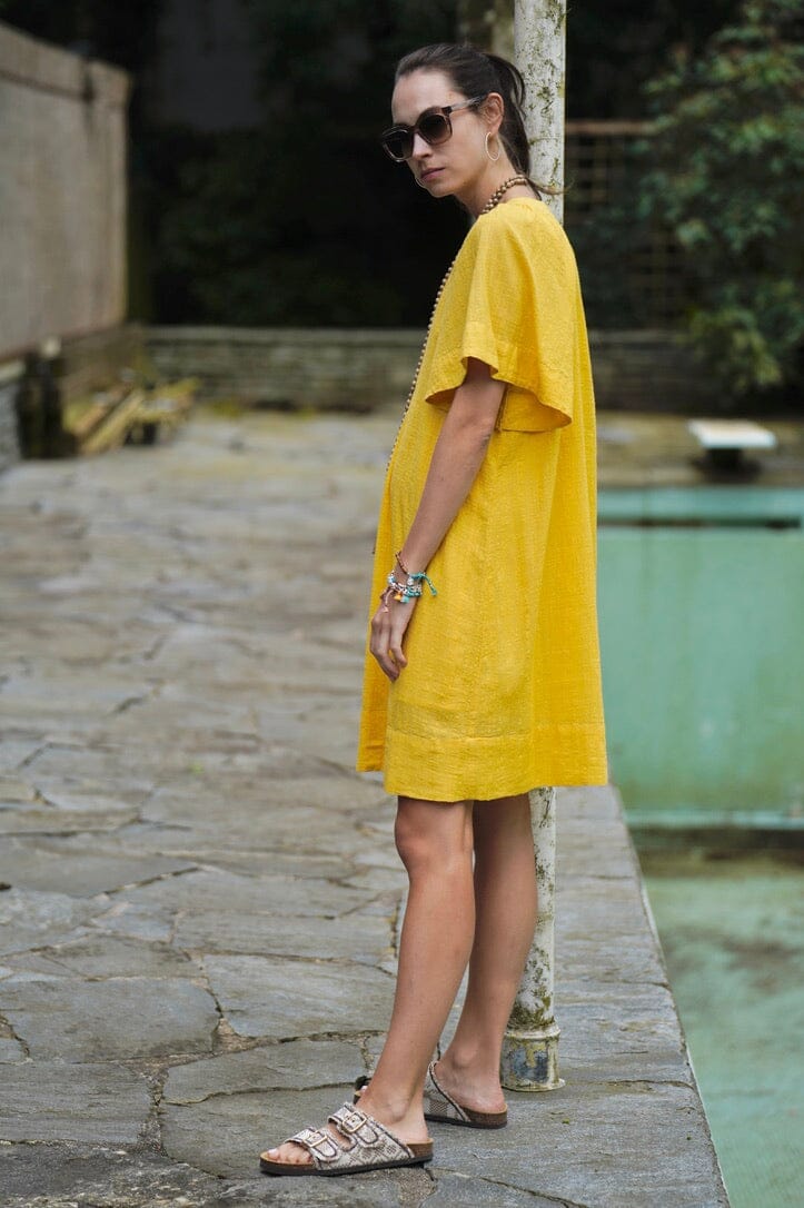 STELLA FOREST Baumwollkleid "OPHELIA" gelb