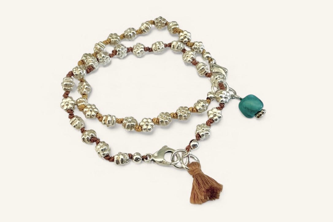 REJANE ROSENBERGER DESIGN Silberarmband "Fleur" geknüpft