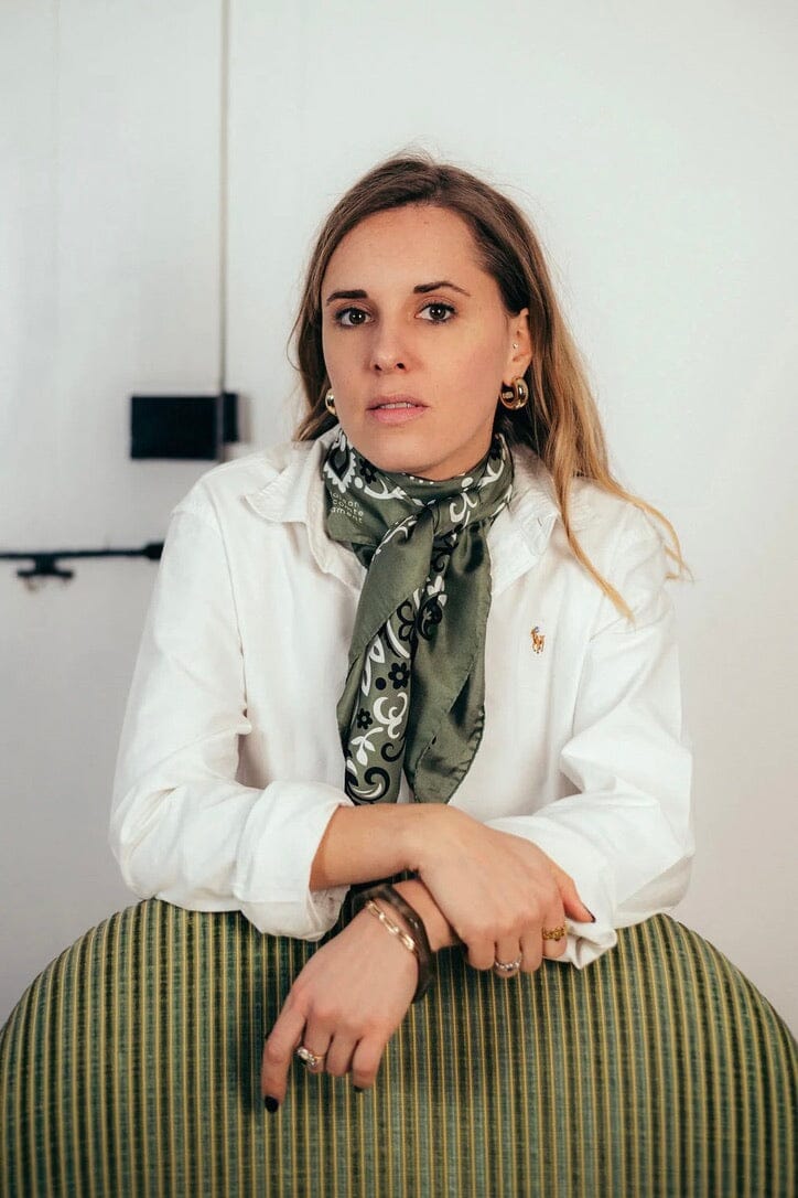 MAISON LECOMTE FLAMANT Baumwollschal "Bandana" khaki