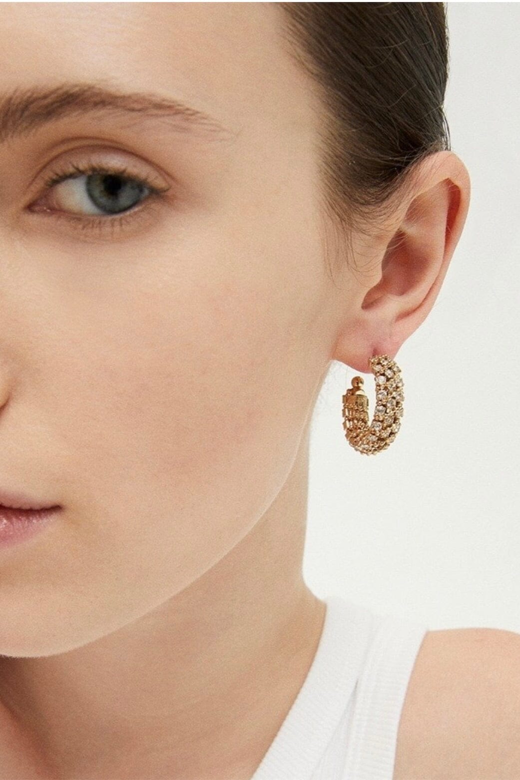 GAS BIJOUX Creolen "IZILDA" Strass cinnamon earring mini