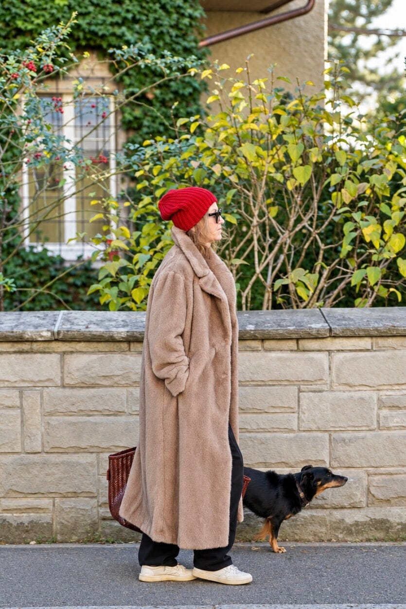 HELMUR Fakefur Mantel "VICTORIA" cannella