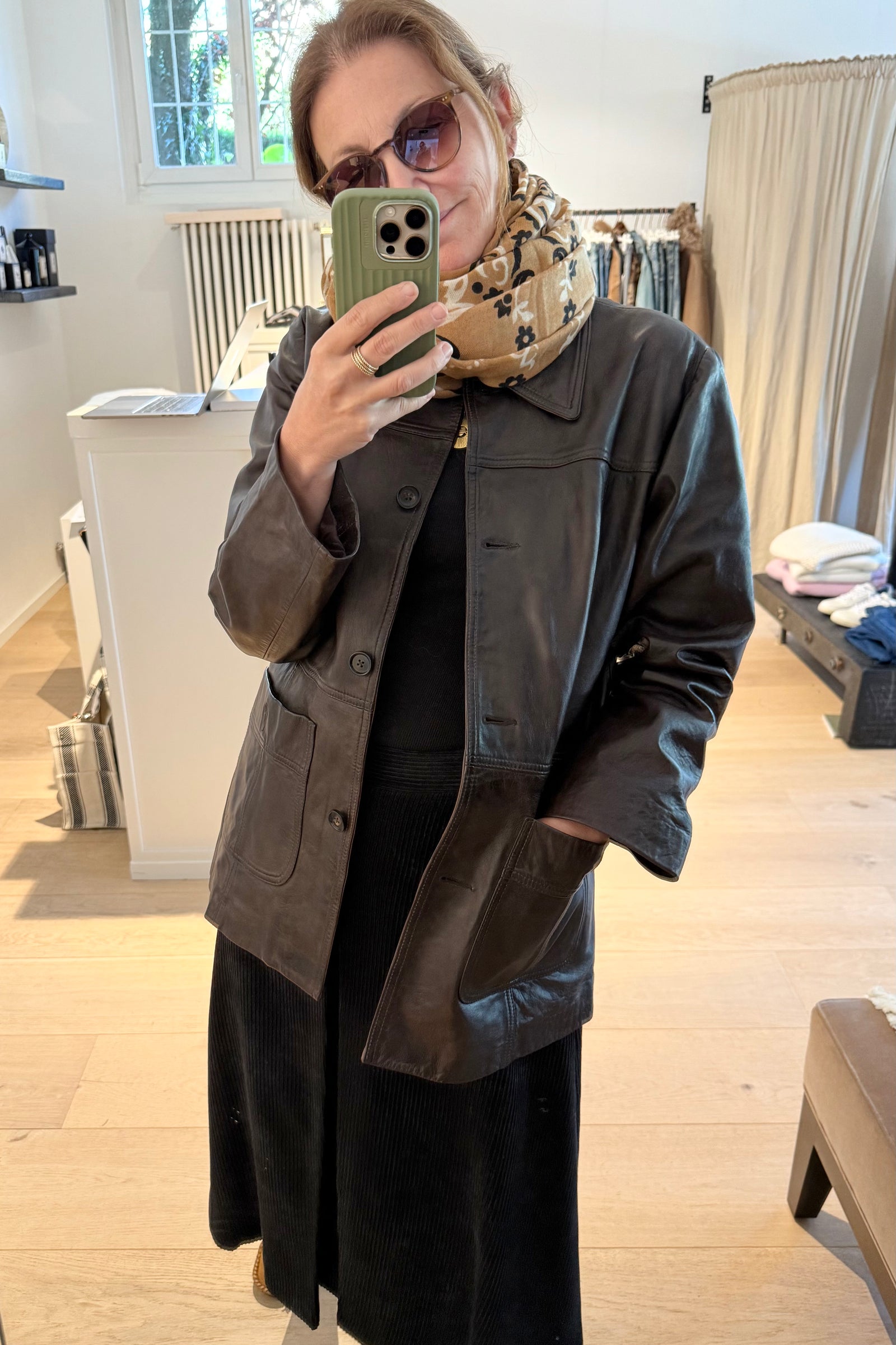 SEA NEW YORK Lederjacke "LENOIR" chocolat