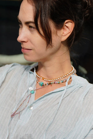 TAMARA TAICHMANN multicolor stone necklace "CUBE-LOVE"