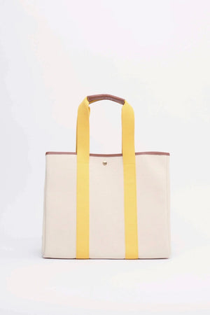 Cotton bag "Palais Royal" large camel stripe
