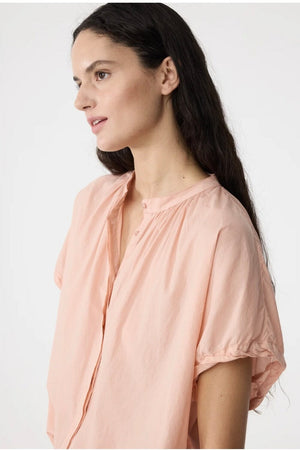 KNIT TED poplin shirt "LIES" light blue