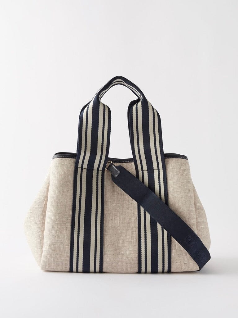 Cotton bag "Traversée" medium black / sand