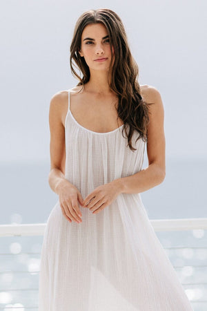 9seed - Tulum Cover up Dress - Gauze weiss